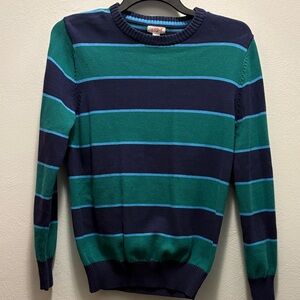 Boys Striped Sweater - Green and Blue